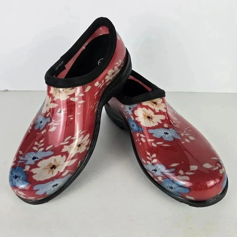 Sloggers Waterproof Comfort Shoe, size 7, Coral Floral Fun